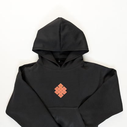 Black Printed Hoodie