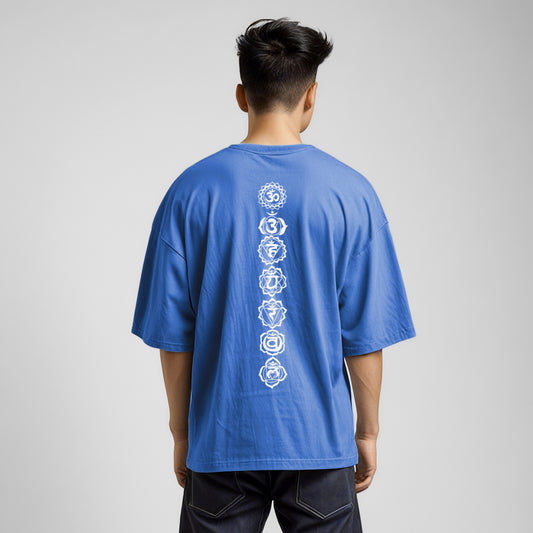 Chakra TShirt - Men Oversized 100% Cotton