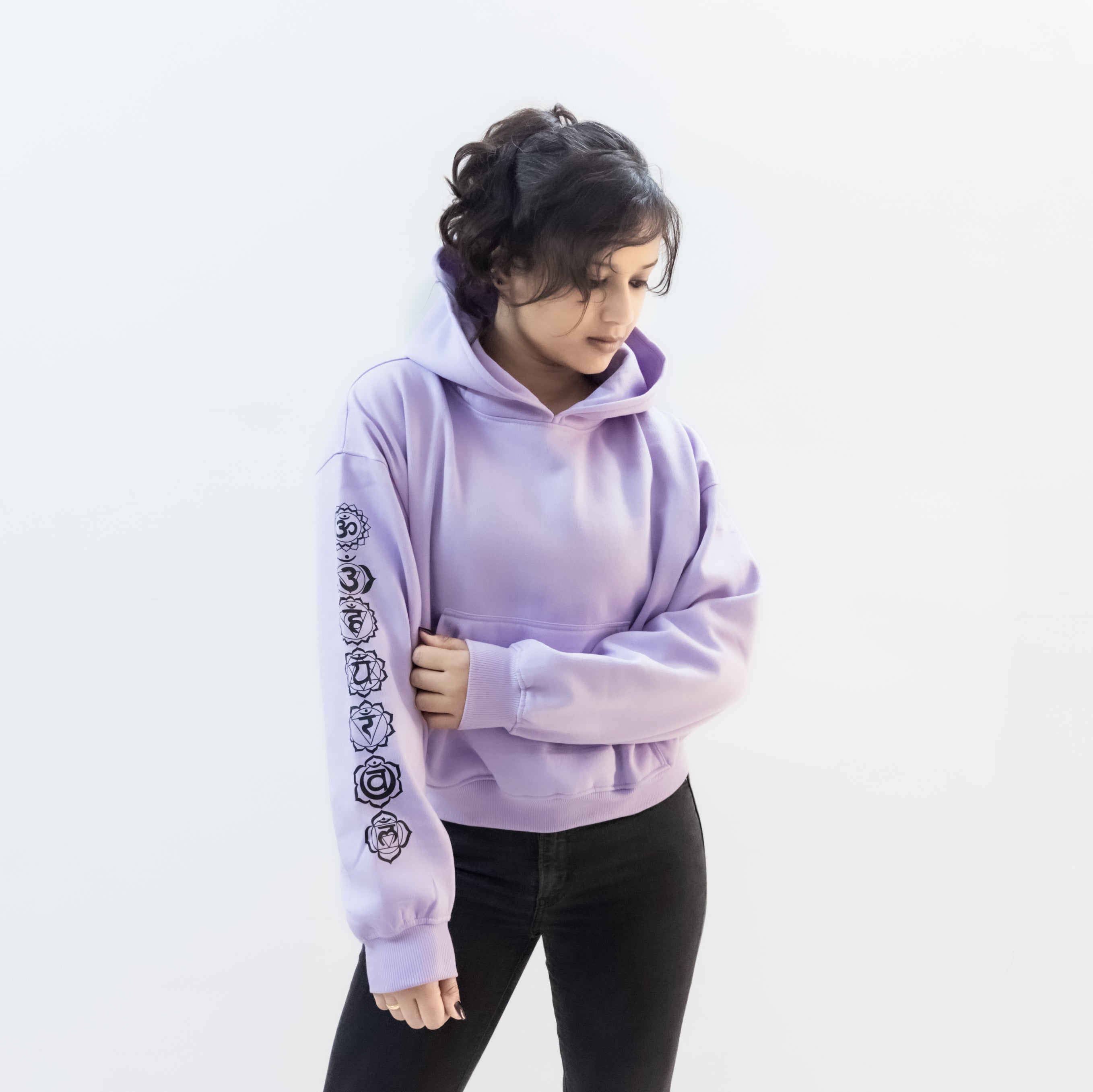 Purple sales graphic hoodie