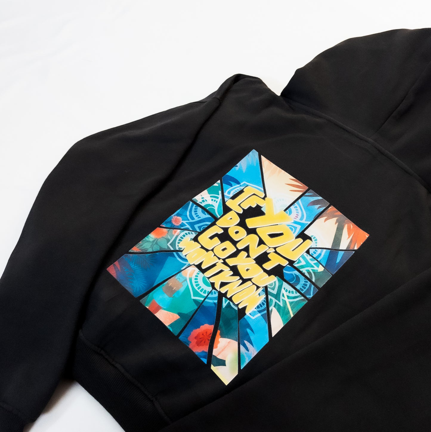 Printed Black Hoodie