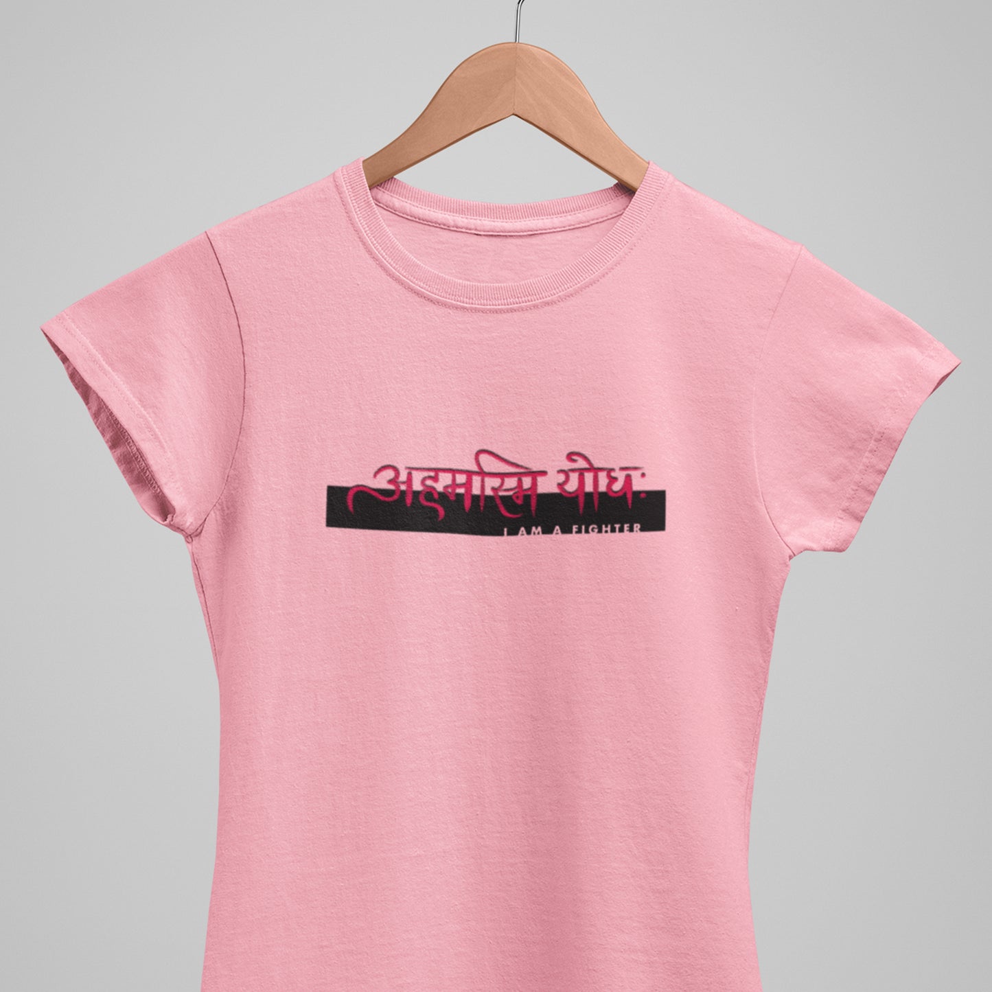 Printed Sanskrit Pink TShirt