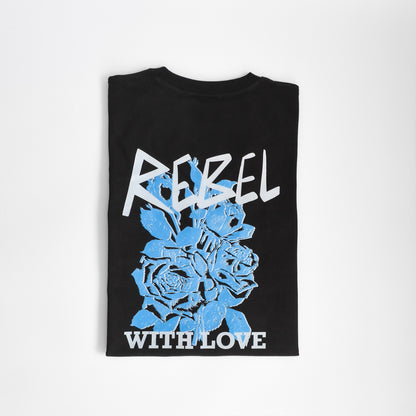 Rebel with Love - Black Oversized TShirt Men