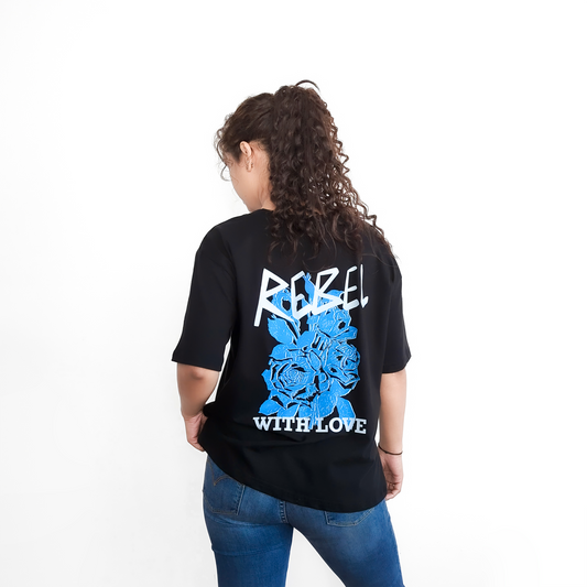 Rebel with Love - Oversized Graphic T Shirt