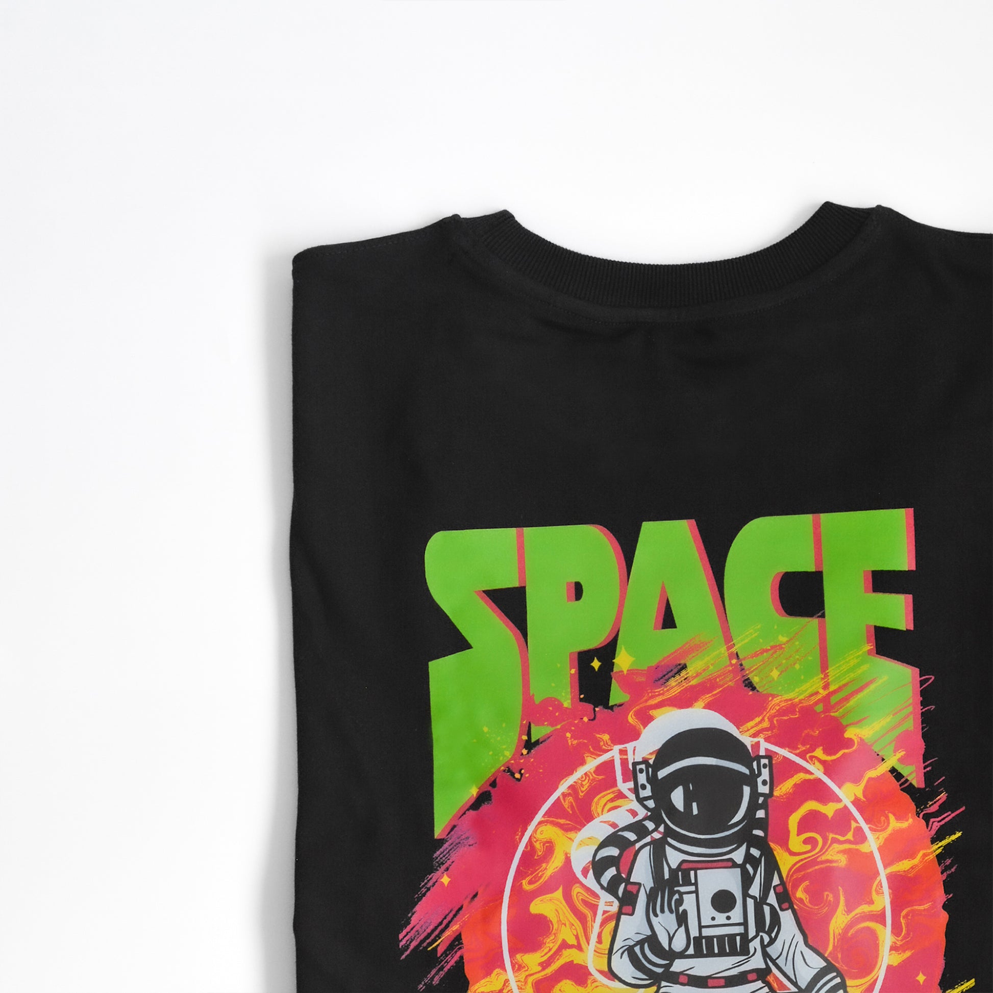 Space - Mens Oversized T Shirt Black