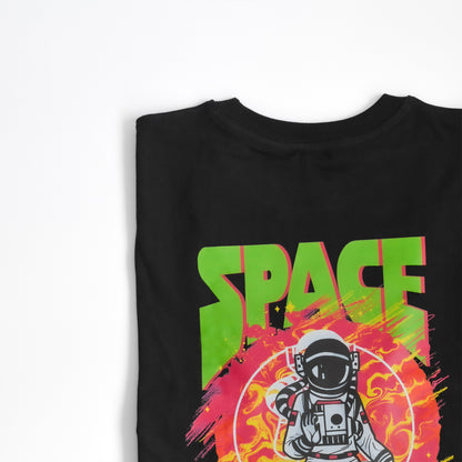 Space - Mens Oversized T Shirt Black