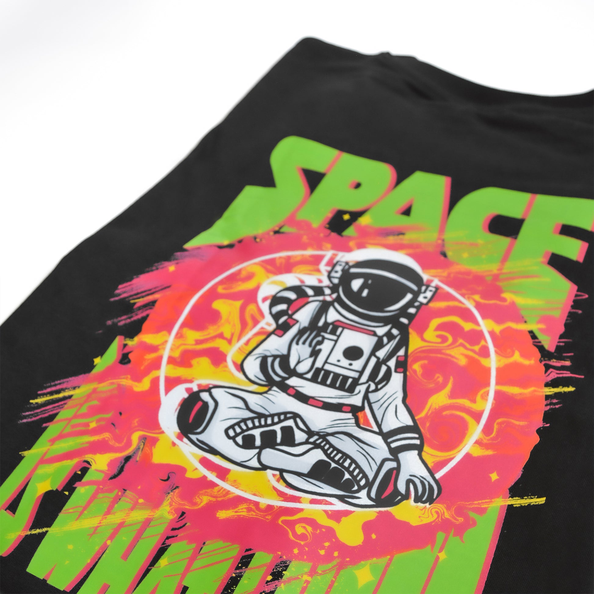 Space - Mens Oversized T Shirt Black