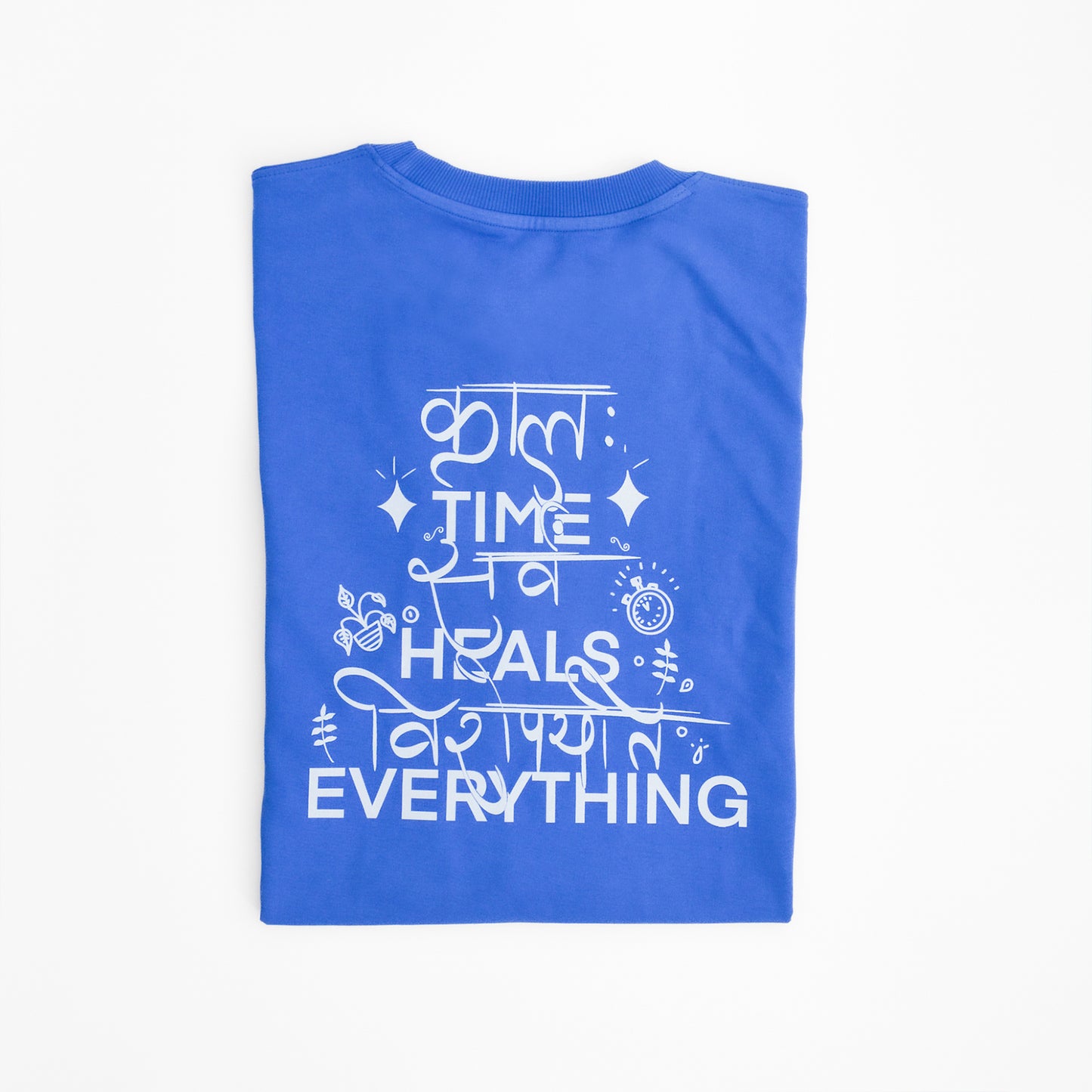 Time Heals Everything - Blue Oversized TShirt