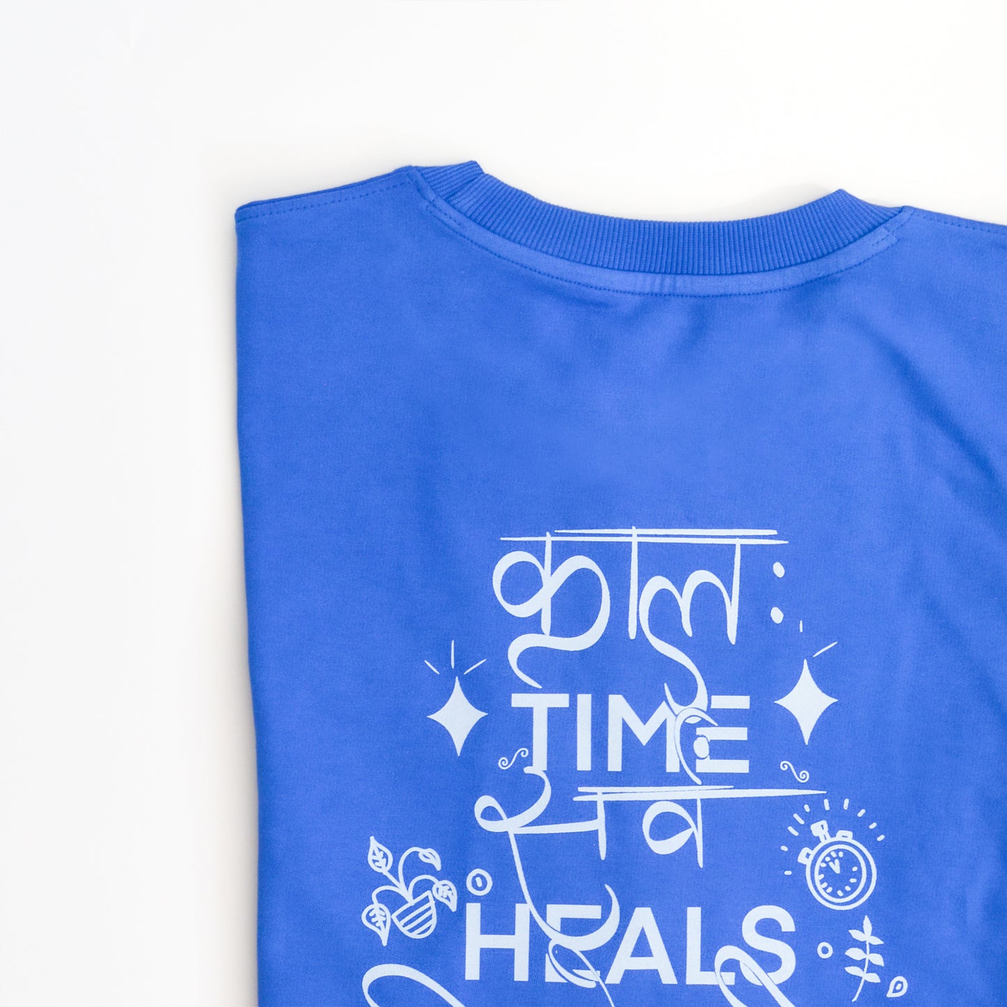 Time Heals Everything - Blue Oversized TShirt