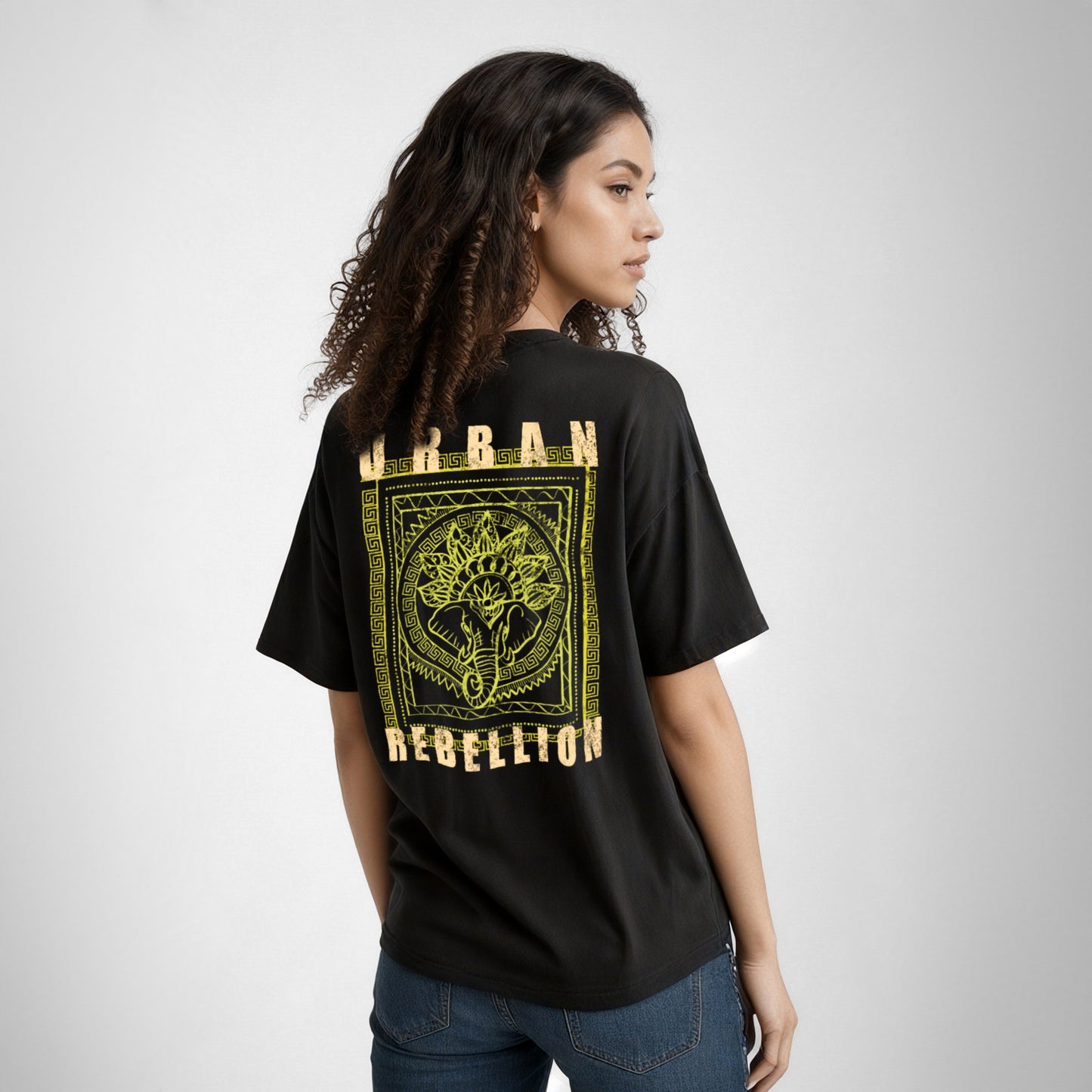 Urban Rebellion - Oversized Back Print T Shirt