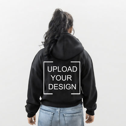 Custom Print - Women Hoodie - Black